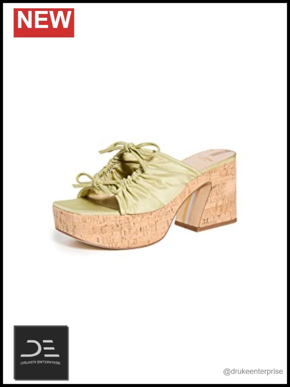 Sam Edelman Dova Cork Wedge Sandals Square Toe Ankle Strap